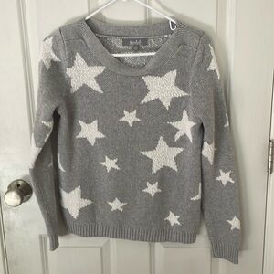 Marled Gray Star Sweater